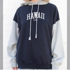 brandy melville color block hawaii hoodie